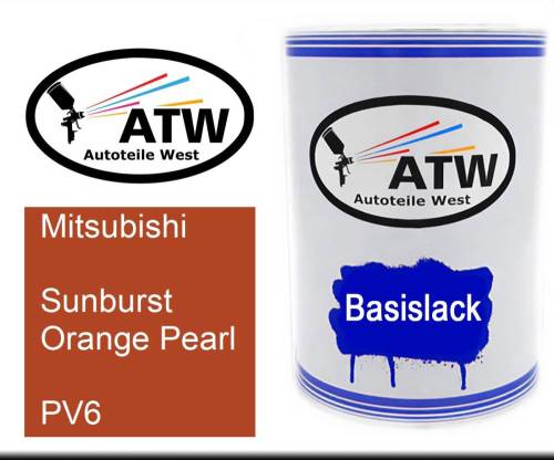 Mitsubishi, Sunburst Orange Pearl, PV6: 500ml Lackdose, von ATW Autoteile West.